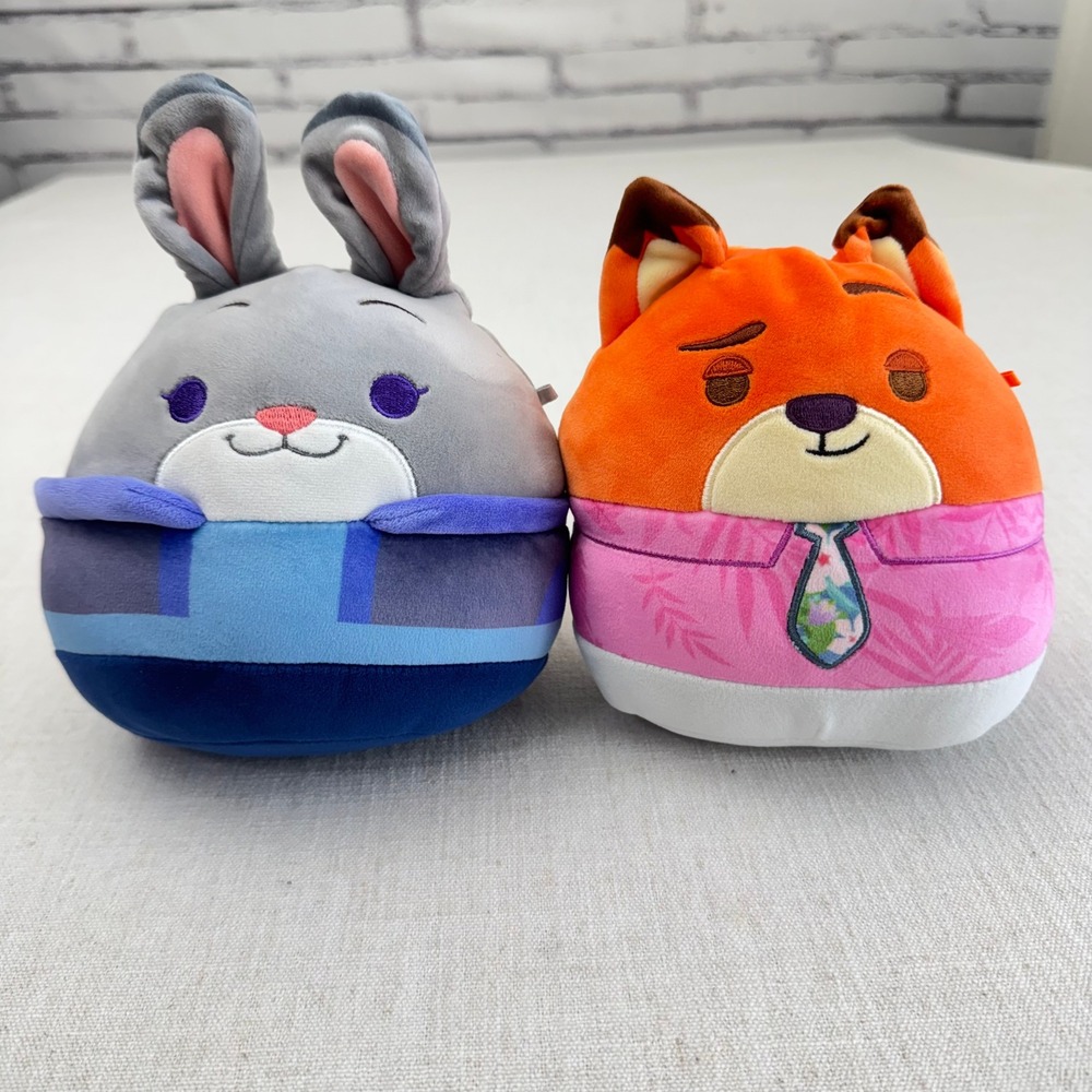 Disney Zootopia 2 Squishmallows Judy Hopps and Nick Wilde Plush Set of 2